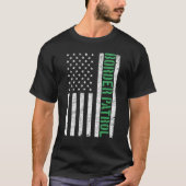 Grens Patrol American Flag Thin Green Line T-shirt (Voorkant)