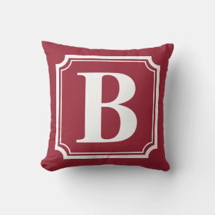  grens   Red Personalized Monogram Pillow Kussen