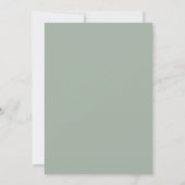 Grens Script Elegant Trouwen Olijfgrijs RSVP Kaart (Achterkant)