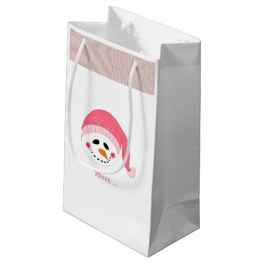 Grens Snowman met WinterGezegde Klein Cadeauzakje (Achterkant Gekanteld)