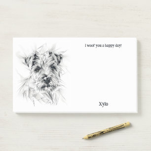Grens Terrier Abstracte Kunst Hondennaam Post-it® Notes