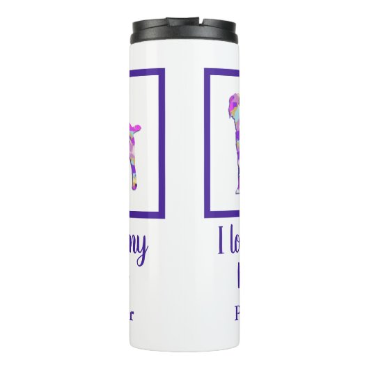 Grens Terriër Hond Leuk Silhouet PPY&B Thermosbeker (Achterkant)