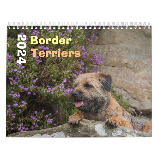 Grens Terrier Hond, Medium, Witte Kalender (Hoes)