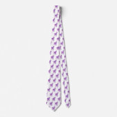 Grens Terriër Hond Silhouet Paarse Witte Hals Stropdas (Voorkant)