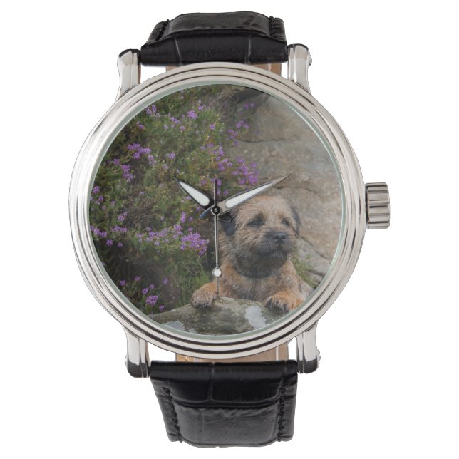 Grens terrier polshorloge horloge (Voorkant)