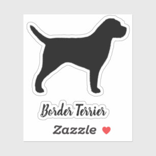 Grens Terrier Silhouet Hondenras Vinyl Sticker