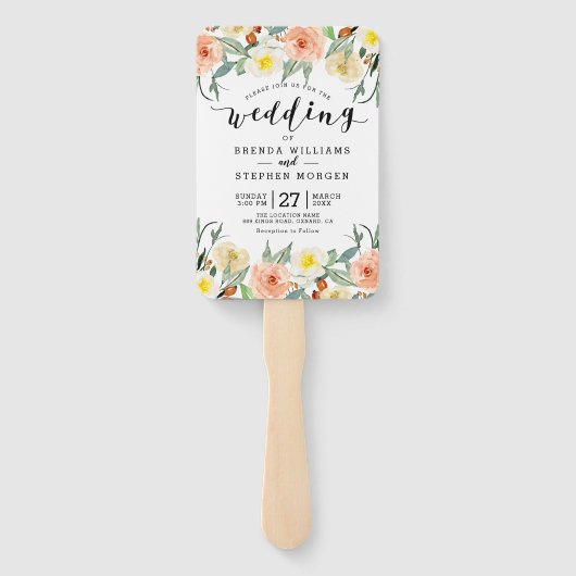 Grens van de papegaaiers handwaaier (Achterkant)