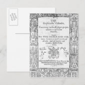 Grens van de "Shepeards Calender" Briefkaart (Voorkant / Achterkant)