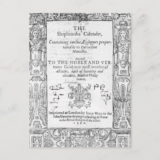 Grens van de "Shepeards Calender" Briefkaart (Voorkant)