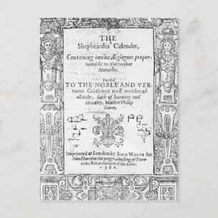 Grens van de "Shepeards Calender" Briefkaart