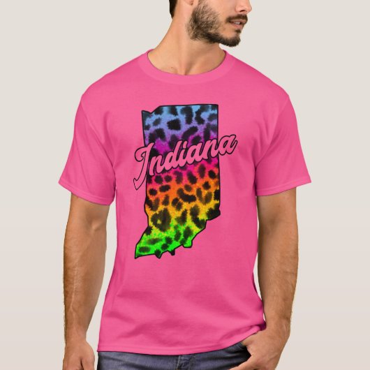 Grens van de staat Indiana T-shirt (Voorkant)