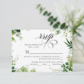 Grens van Greenery Willow RSVP Kaartje (Staand voorkant)