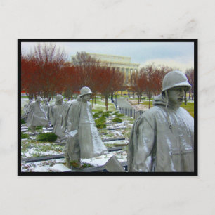 grens van het Koreaanse oorlogsmonument Briefkaart
