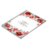 Grens voor dieprode tuinbloemen notitieboek (Linkerzijde)