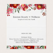 Grens voor dieprode tuinbloemen visitekaartje (Binnenkant ongevouwen)