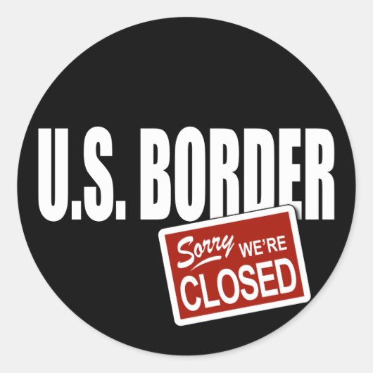 Grens VS - Sorry dat we gesloten zijn Ronde Sticker (Voorkant)