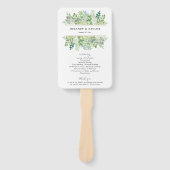 Grens waterverf Greenery en Vloeiing Handwaaier (Voorkant)