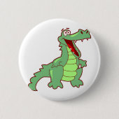 Grensalligator Ronde Button 5,7 Cm (Voorkant)
