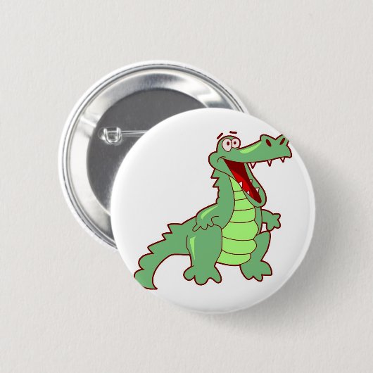 Grensalligator Ronde Button 5,7 Cm (Voorkant /achterkant)