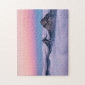 Grensalpen bergen de roze lucht in Zwitserland Legpuzzel (Verticaal)