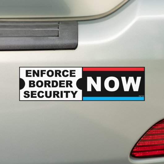 Grensbeveiliging handhaven bumpersticker (Op auto)