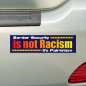 Grensbeveiliging is geen racisme bumpersticker (Op auto)