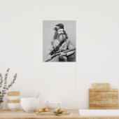 Grensbewoner, 1864. Oude foto Poster (Keuken)