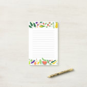 Grensboodschappenlijst voor groenten en fruit post-it® notes (Op bureau)