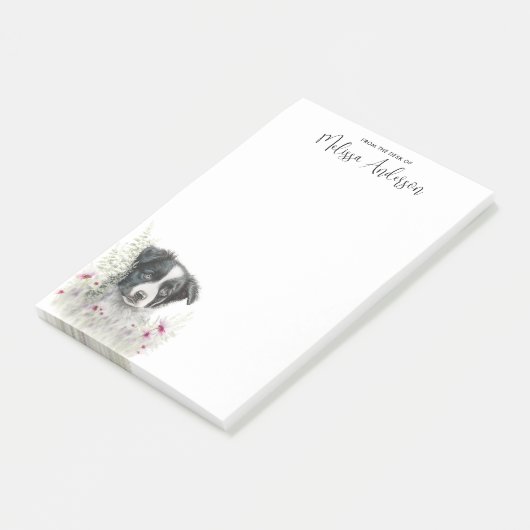 GRENSCOLIE AANGEPASTE Hondenliefhebber Cute Puppy Post-it® Notes (Schuin)