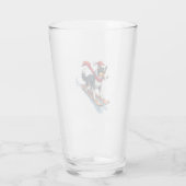 Grenscollie-snowboarder Glas (Achterkant)