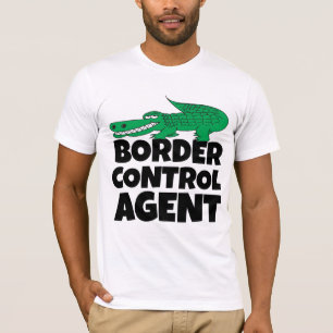 Grenscontrole agent alligator grappig t-shirt