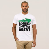 Grenscontrole agent alligator grappig t-shirt (Voorkant volledig)