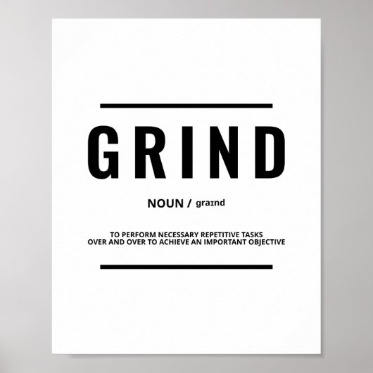 Grensdefinitie | Motivatie prijsopgave Poster (Voorkant)