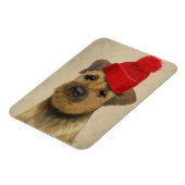 Grensdrager met Pet met rode klossen Magneet (Linkerzijde)