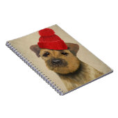 Grensdrager met Pet met rode klossen Notitieboek (Rechterzijde)