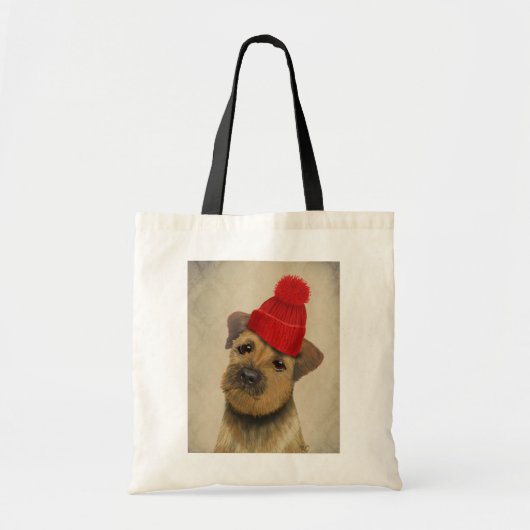 Grensdrager met Pet met rode klossen Tote Bag (Voorkant)