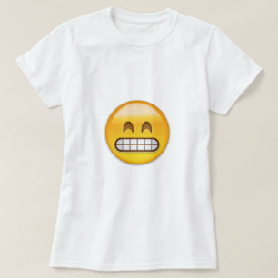 Grensgezicht met glimlachend oog Eyes Emoji T-shirt