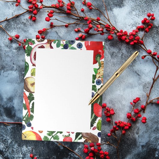 GRENSLIJST VAN DE Waterverf VAN DE KUSTVRIJ VLEES Notitieblok