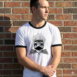 Grensloos Schedel & Gescheurde Vlaggen Heren T-shi T-shirt