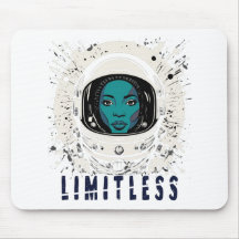 Grensloze Astronaut Meisje - Muismat