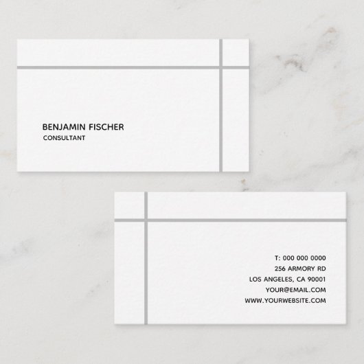 Grensoverschrijdend Eenvoudig Matig Minimaal Visitekaartje (Voorkant / Achterkant)