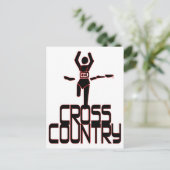 GRENSOVERSCHRIJDEND LAND FINISH LINE RUNNER BRIEFKAART (Staand voorkant)