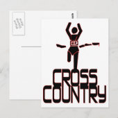 GRENSOVERSCHRIJDEND LAND FINISH LINE RUNNER BRIEFKAART (Voorkant / Achterkant)