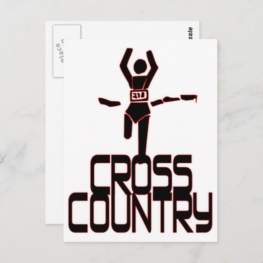 GRENSOVERSCHRIJDEND LAND FINISH LINE RUNNER BRIEFKAART (Voorkant / Achterkant)