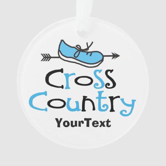 Grensoverschrijdend licht blauw schoen© 2-zijdig ornament (voorkant)