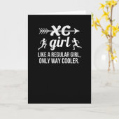 Grensoverschrijdend meisje XC landoverschrijdend Kaart (Gele Bloem)