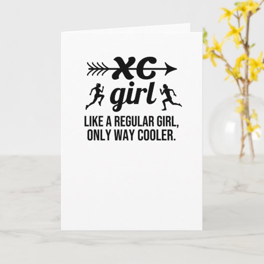 Grensoverschrijdend meisje XC landoverschrijdend Kaart (Gele Bloem)