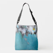 Grensoverschrijdende Canvas tas - Abstracte kust (Achterkant)