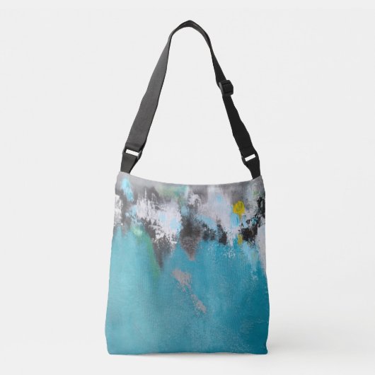 Grensoverschrijdende Canvas tas - Abstracte kust (Voorkant)
