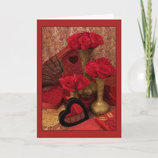 Grensoverschrijdende rozen I Feestdagen Kaart (Voorkant)